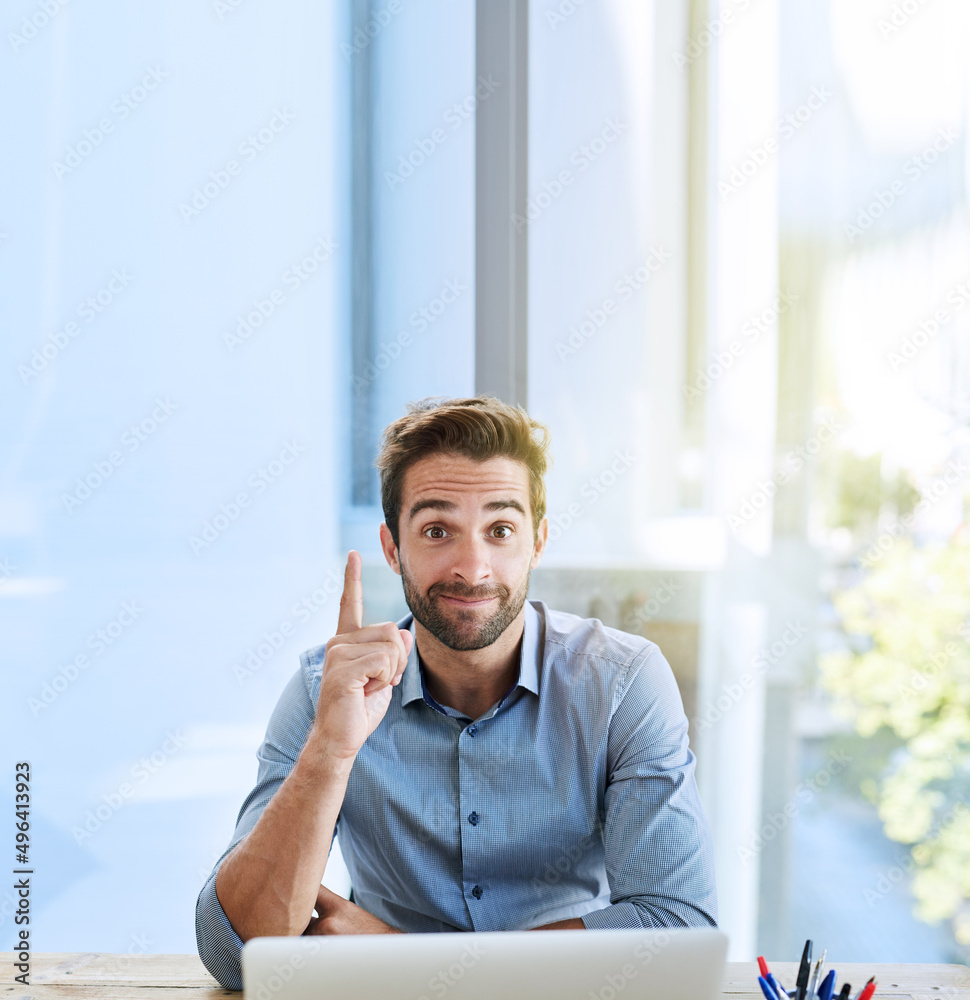 Dedicated to the job. Shot of a handsome young businessman in the office.