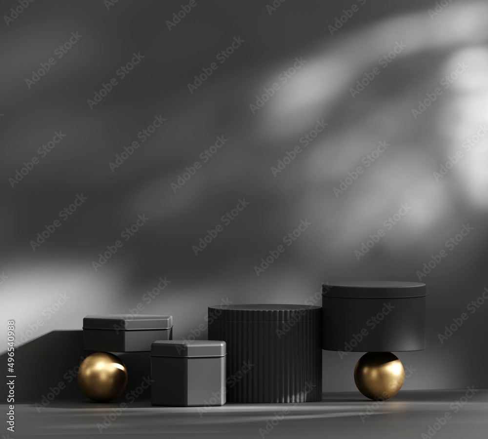 Abstract Minimal Modern Podium Platform For Product Display Showcase 3D Rendering