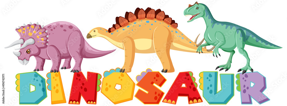 Font design for word dinosaur