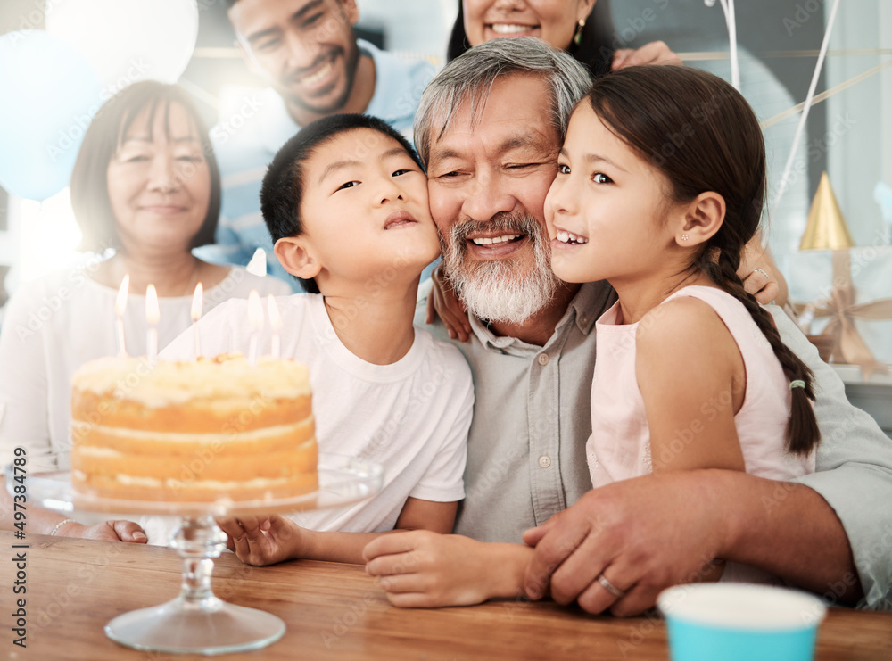 Time flies like an arrow. Shot of a happy family celebrating a birthday at home.