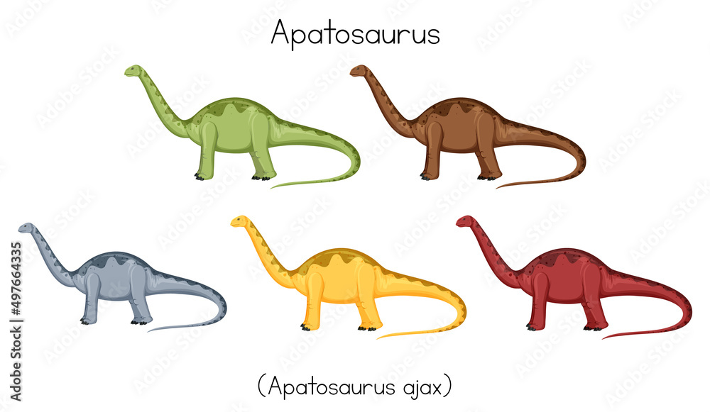 不同颜色的Apatosaurus