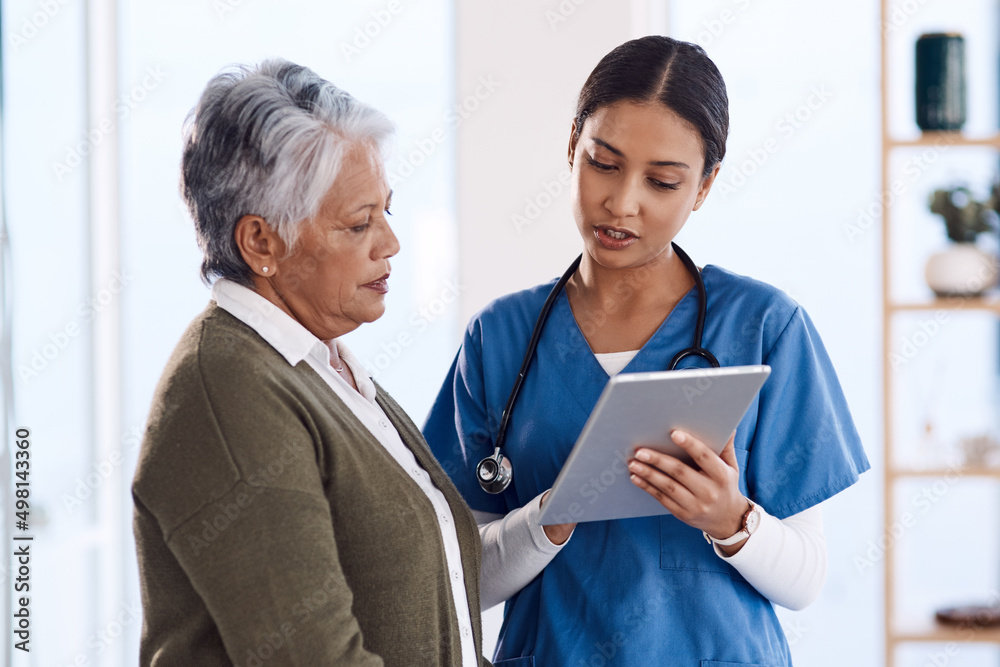 This might help you understand the condition better. Shot of a young doctor using a digital tablet d