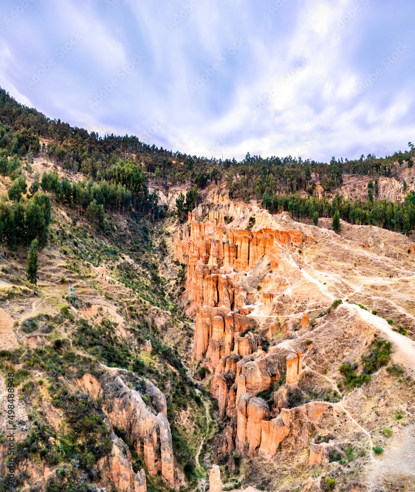 秘鲁朱宁万卡约的Torre Torre岩层