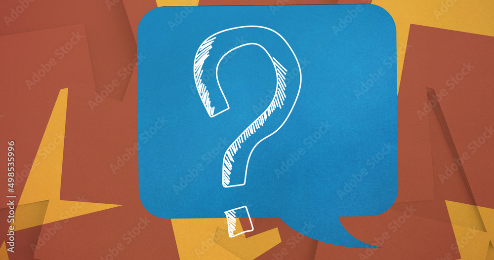 Image of question mark in comic speech bubble