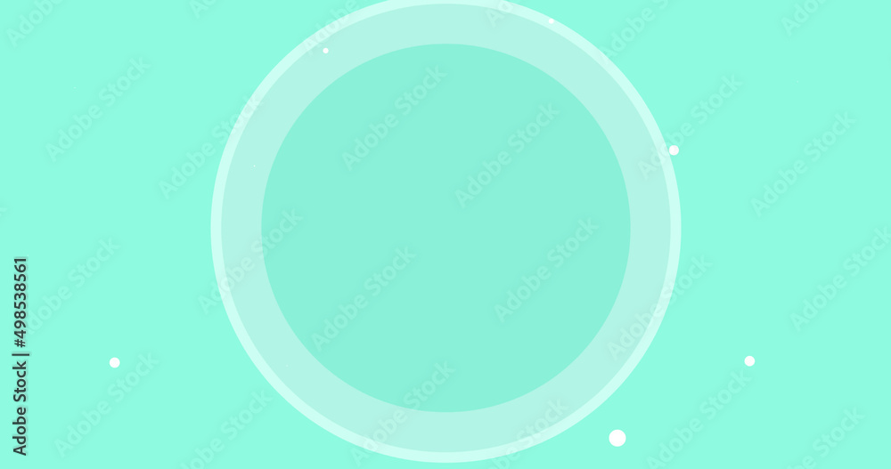 Image of pulsating circle on green background with white dots