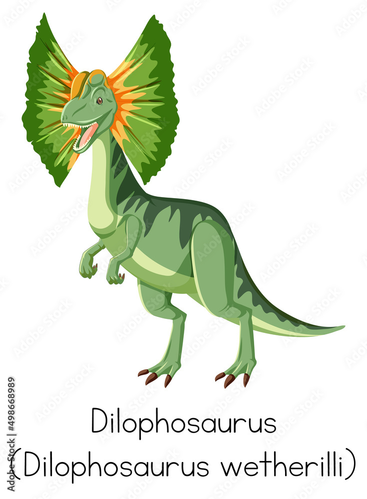 Dilophosaurus in green color