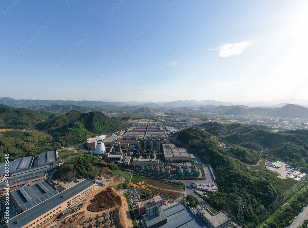 factory building in city