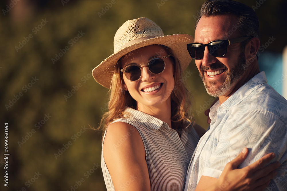 We fell in love on a day just like this. Shot of an affectionate mature couple spending some quality