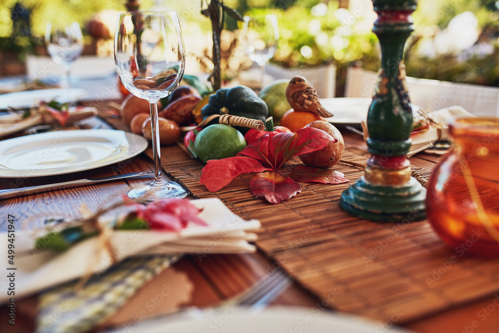 Santa isnt the only guest you have to impress. Cropped shot of a the layout of a Thanksgiving dining