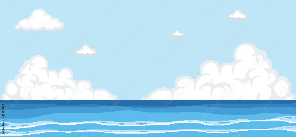 Empty ocean sea background