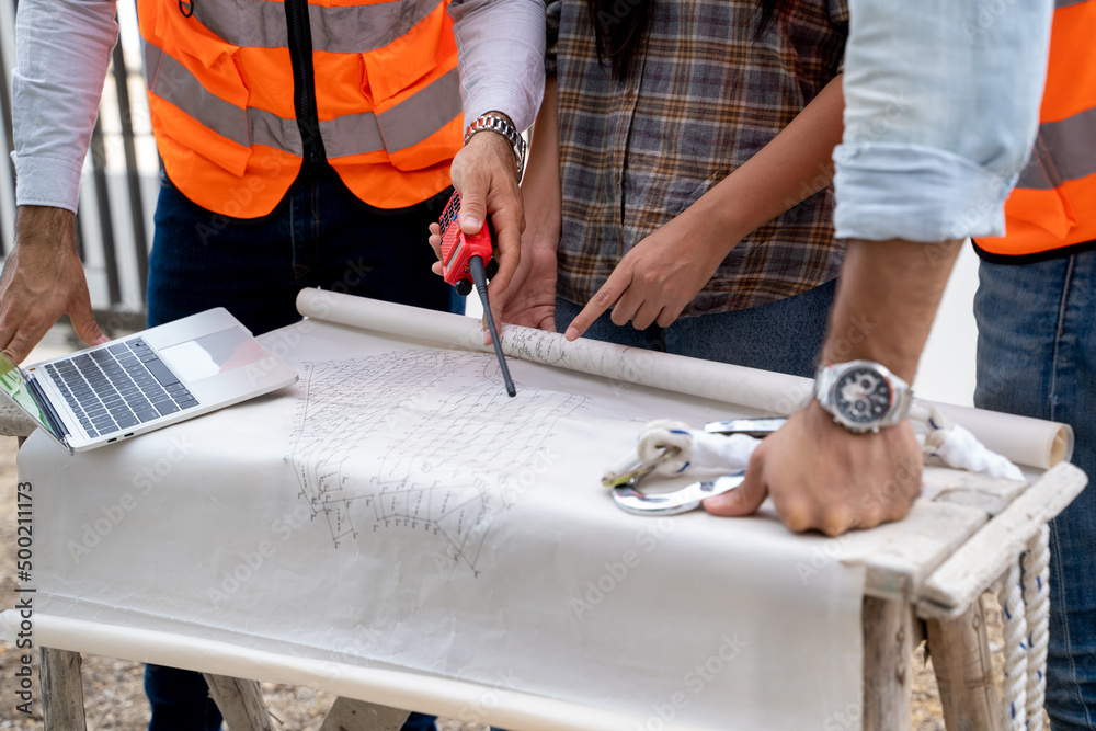 worker with trowel