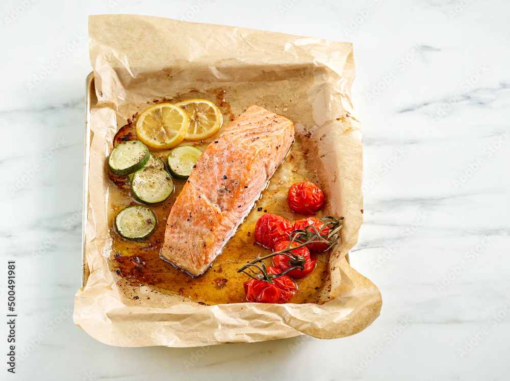 roasted salmon filet