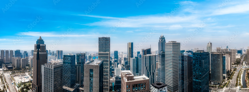 aerial photography ningbo city architecture landscape skyline large format