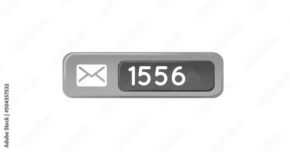 Message icon with numbers 4k