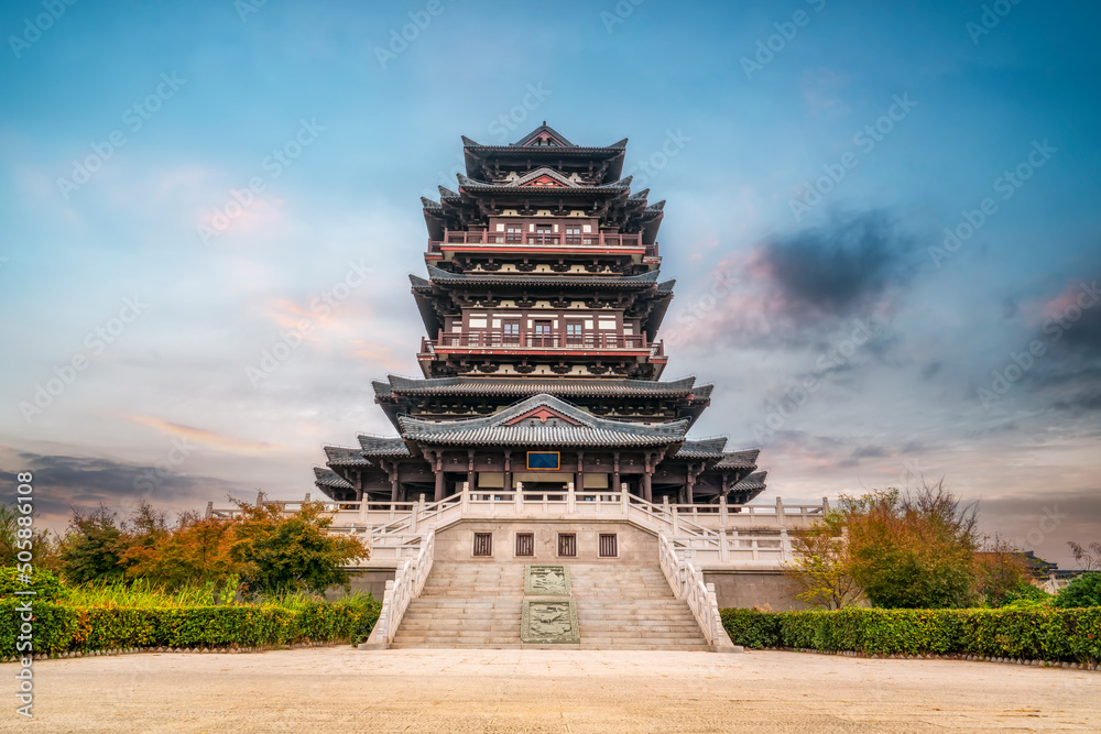 中国宿迁市古建筑景观街景