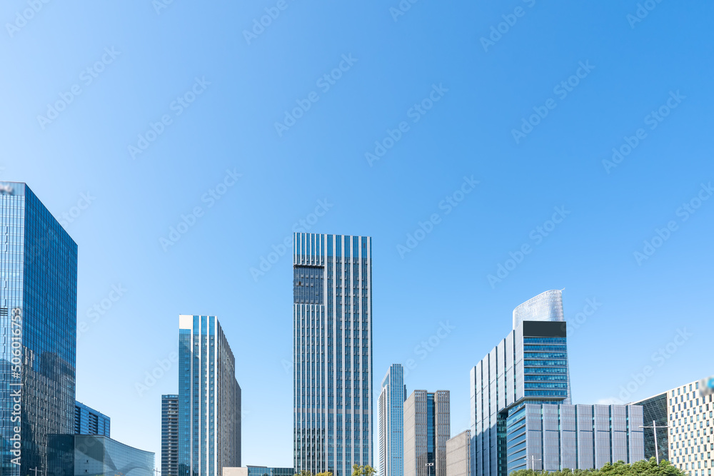 中国宁波现代建筑街景