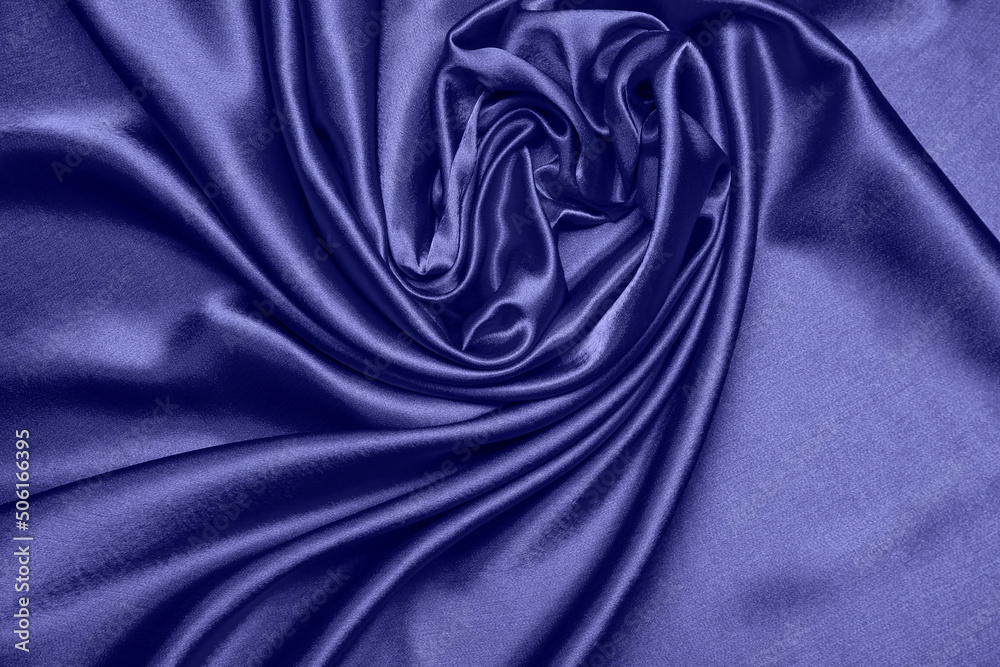 Closeup view of crumpled satin fabric