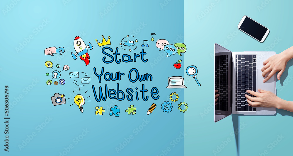 Start your own website with person working with a laptop