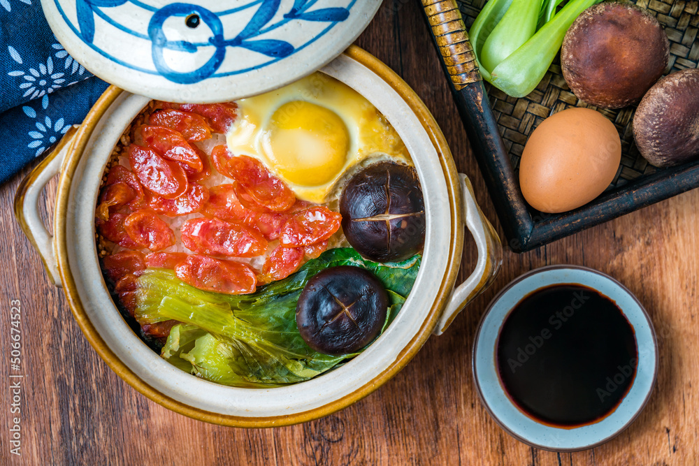 中国广东广州菜腊味火锅饭