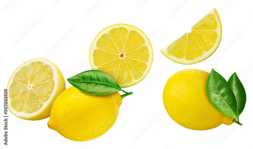 Lemon isolated on white background