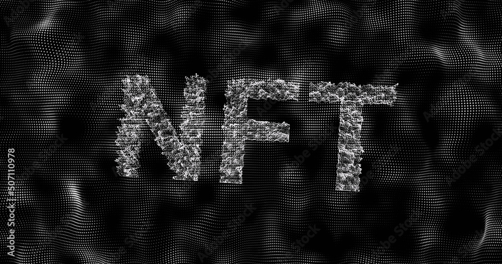 Image of nft over black background