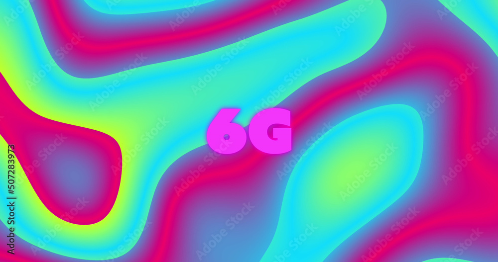 多色背景上的6g图像