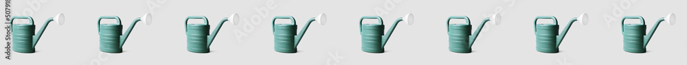 Watering can on white background