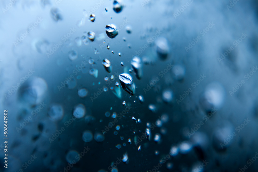 water drops on glass