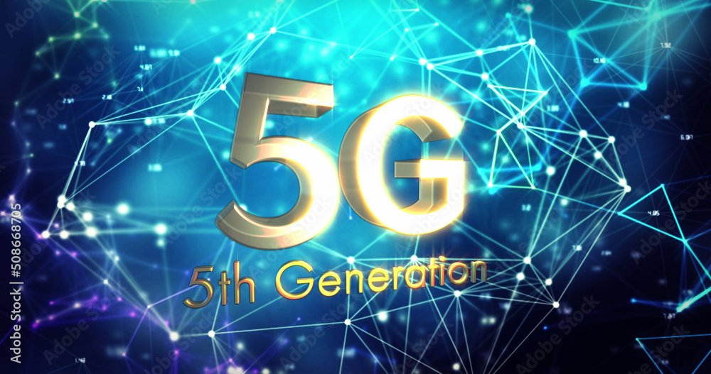 黑底连接网络上的5g文本图像