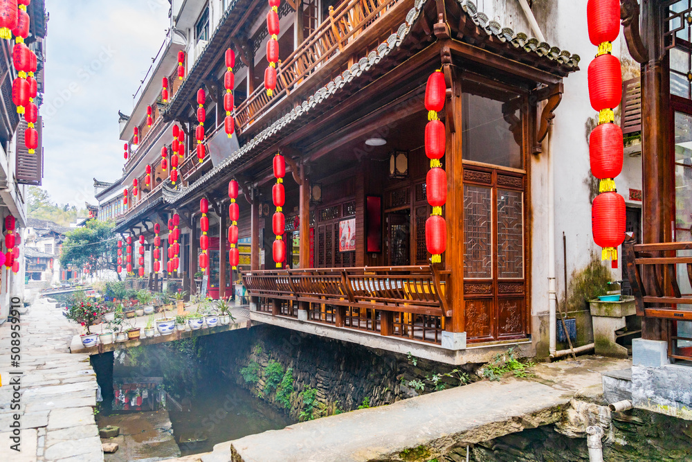 Scenery of Likeng Scenic Area, Wuyuan, Jiangxi province