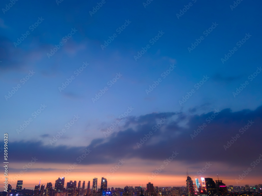 Aerial photography of the beautiful coastal city Qingdao