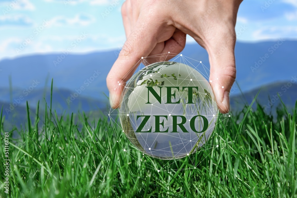 Net-Zero Emission, Carbon Neutrality concept. Nature Ð¡onservation, Ecology, Social Responsibility a