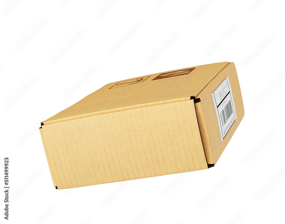 Mail package on a white background. 3d illustration