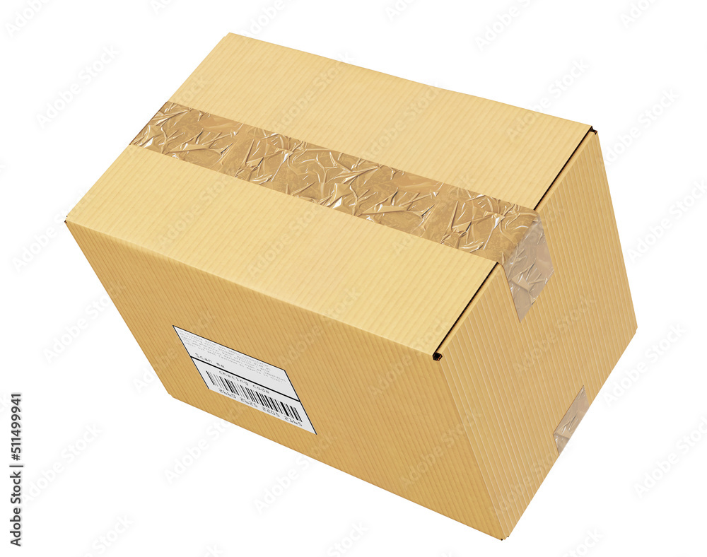 Mail package on a white background. 3d illustration