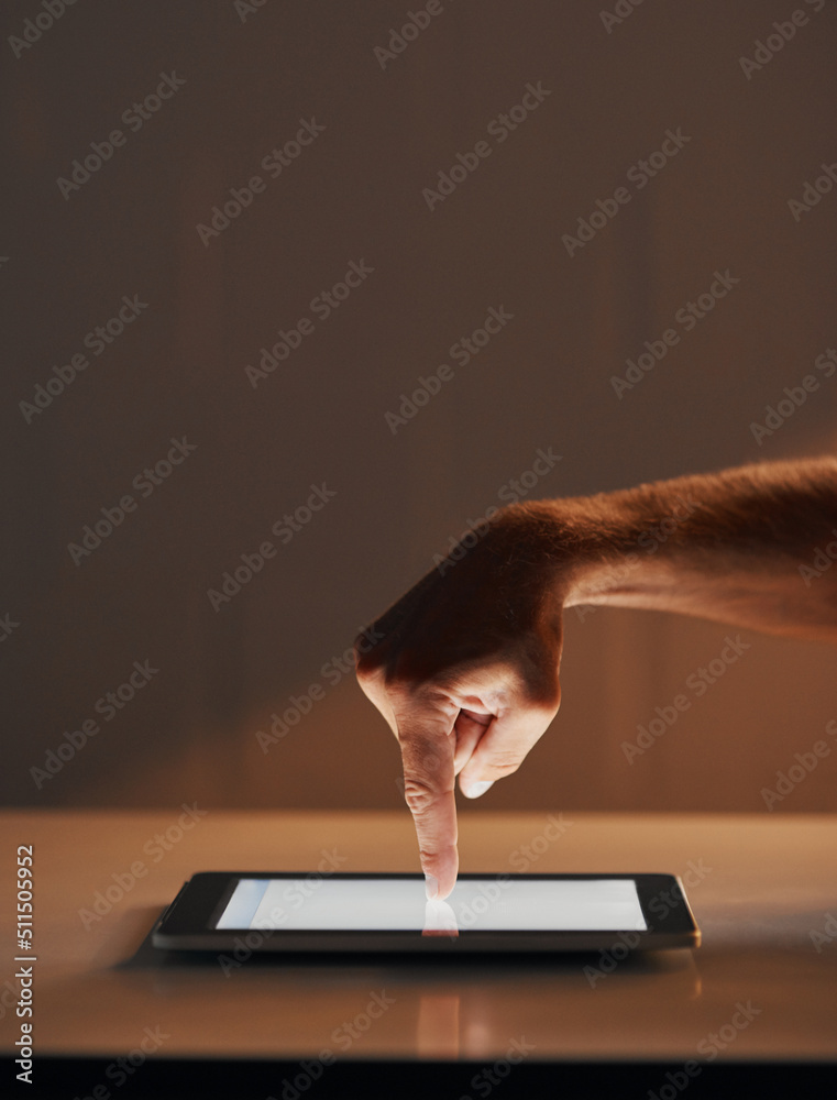 Everything is right at your fingertips. Cropped shot of an unrecognizable person using a digital tab