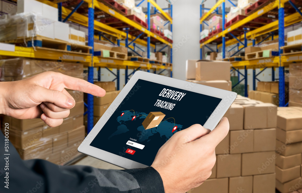 Delivery tracking system for e-commerce and modish online business to timely goods transportation an