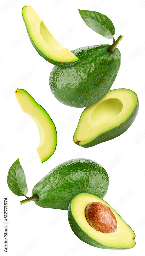 Avocado isolated on white background