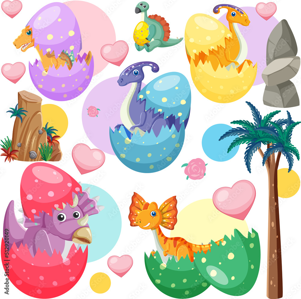 Cute dinosaur seamless pattern