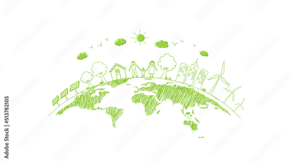 Eco friendly, Sustainable development concept, Earth day and World environment day