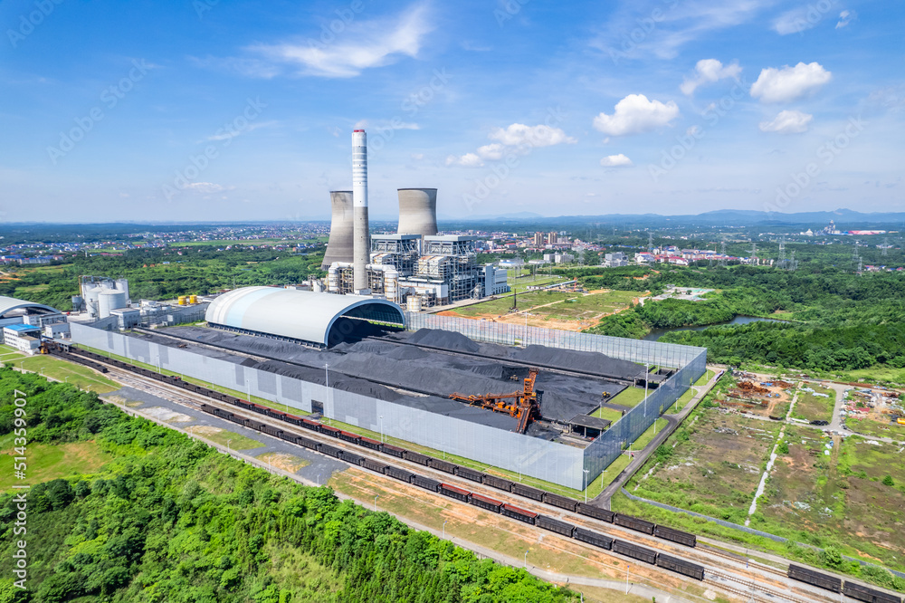 thermal power plant industrial building scenery