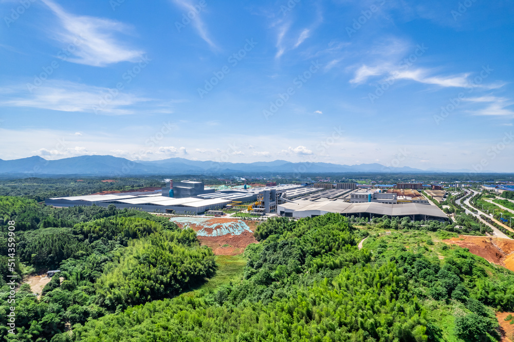 Factory in a suburban industrial park