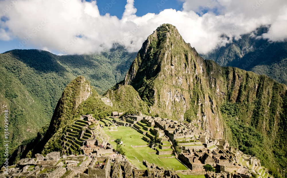 Inca ruins area at Pisac in Peru. Traveling to Soth America