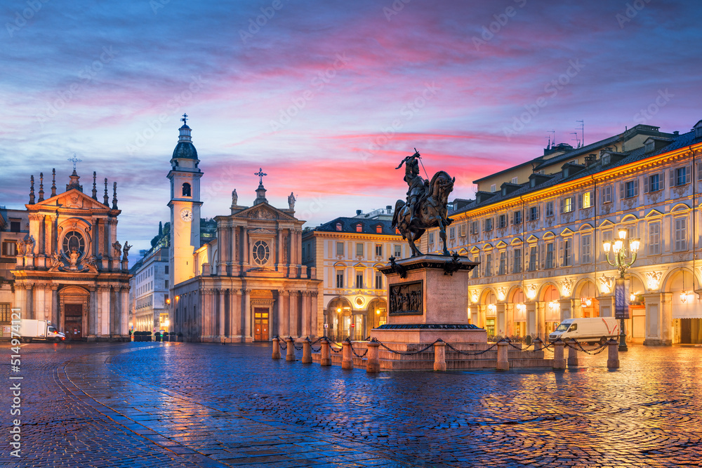 Turin, Italy at Piazza San Carlo