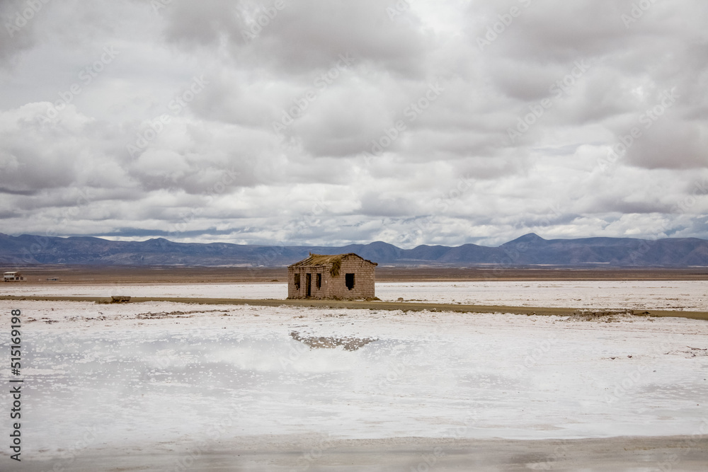 玻利维亚。盐湖和盐滩Salar de Uyuni，玻利维亚。南美洲自然