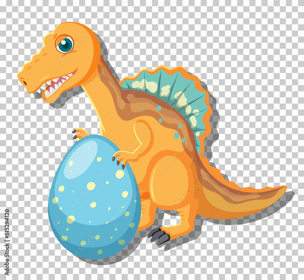 Cute spinosaurus dinosaur isolated