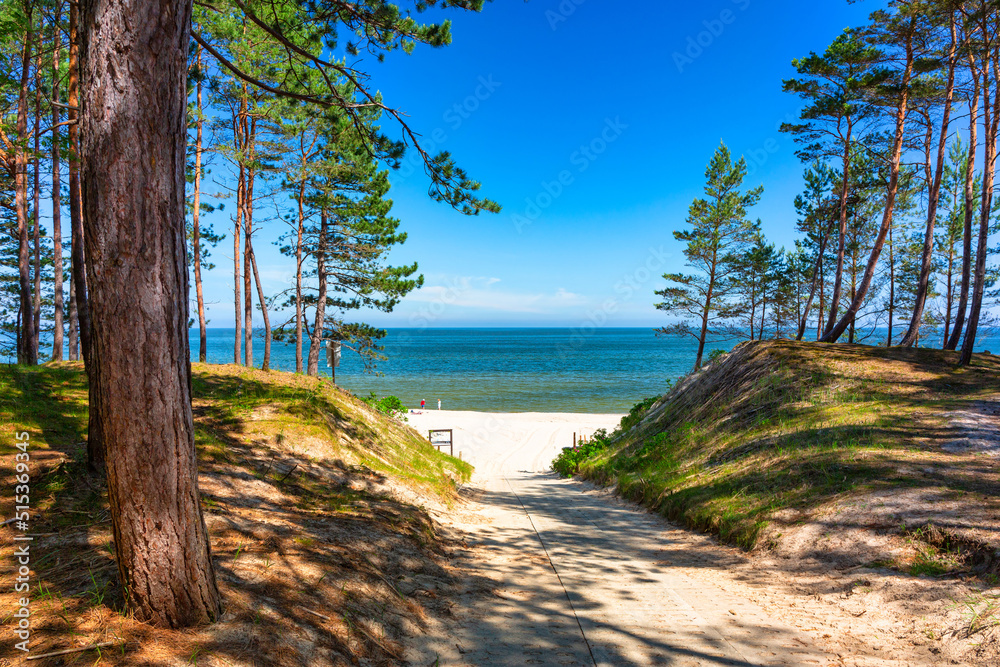 波兰什图托沃波罗的海夏季海滩景观