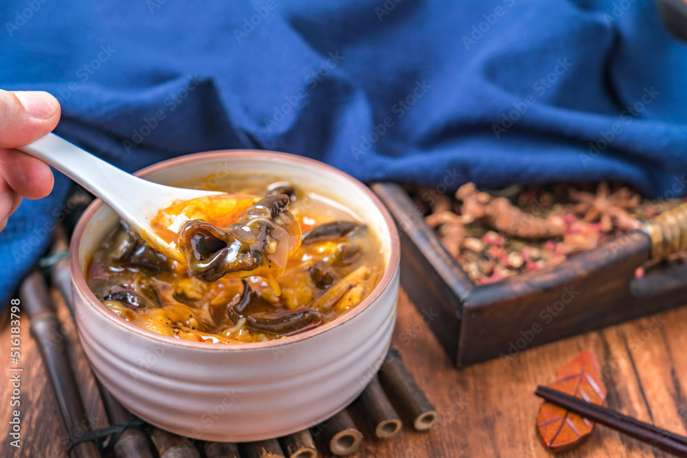 A bowl of Henan specialty snack Zhengzhou cuisine Soup with Pepper