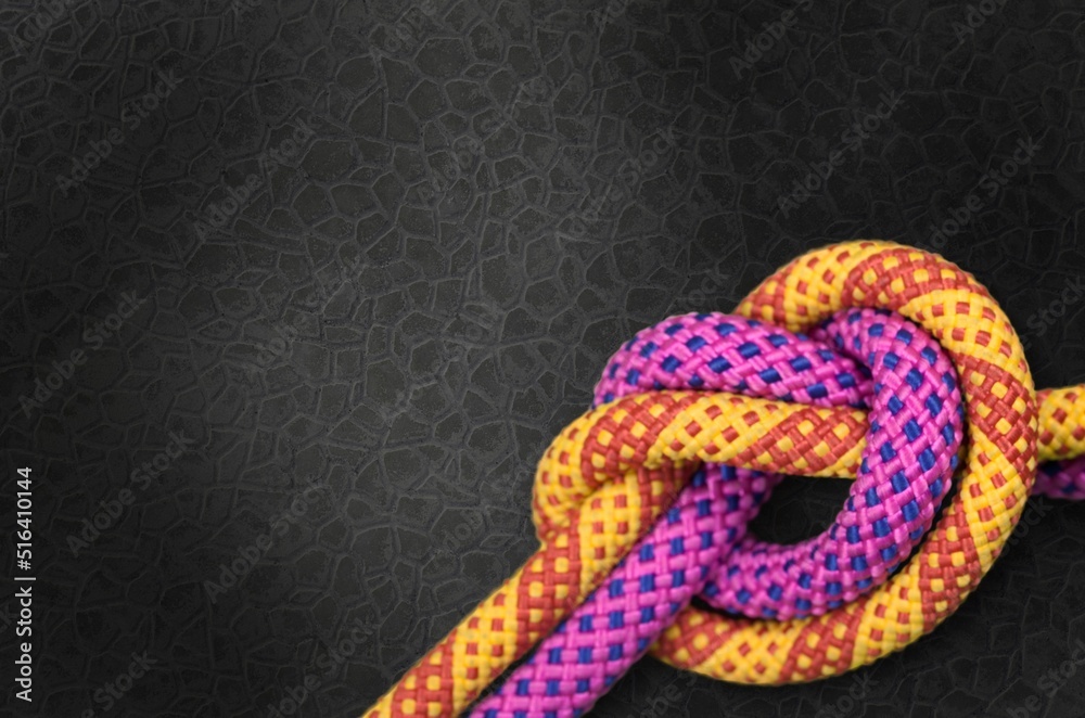 The form of a rope knot. Knot tightening. The concept of strong love and inextricable relationship.