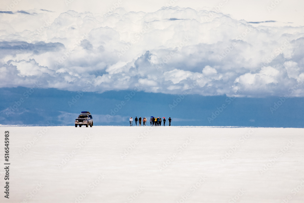 玻利维亚。盐湖和盐滩Salar de Uyuni，玻利维亚。南美洲自然