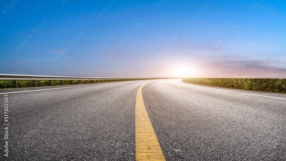 new asphalt road and sky